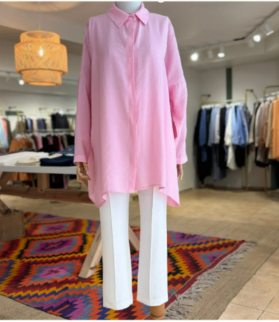 QOOQ Yarasa Kol Gömlek