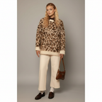 Leopar Desenli Camel Kazak