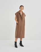 QOOQ Mendi Yelek Kahve