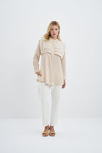 Zeynep Şule Kare Yakalı Gömlek