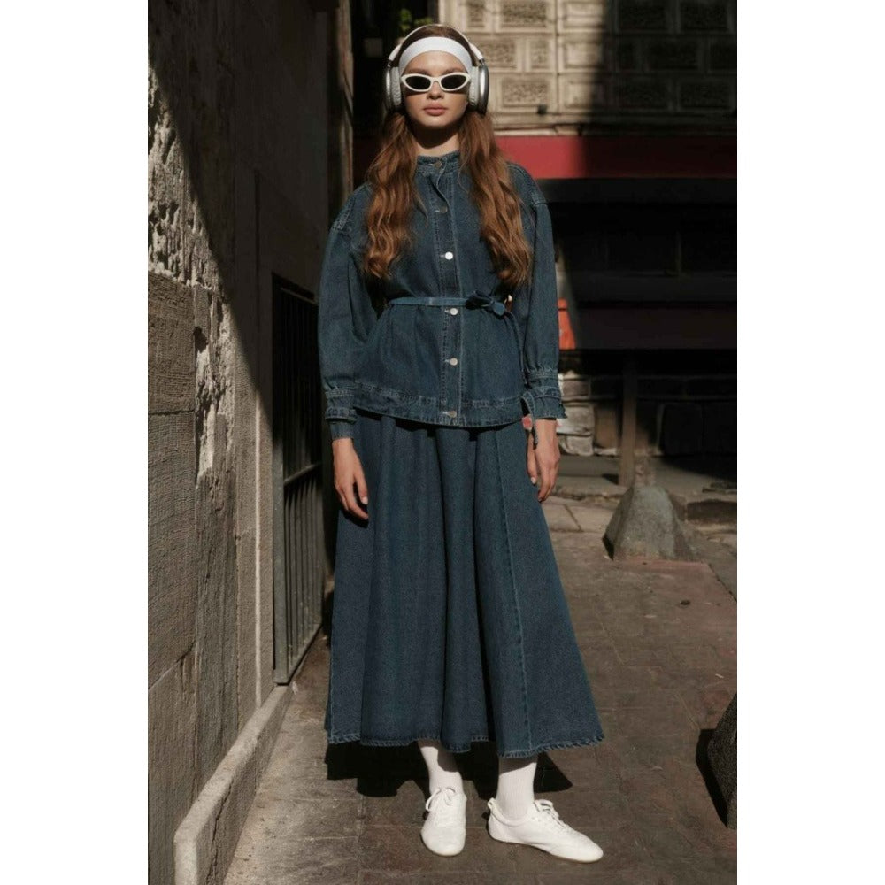 Denim Etekli Takım