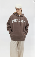 Şardonlu Baskılı Oversize Sweatshirt