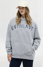 Şardonlu Baskılı Oversize Sweatshirt