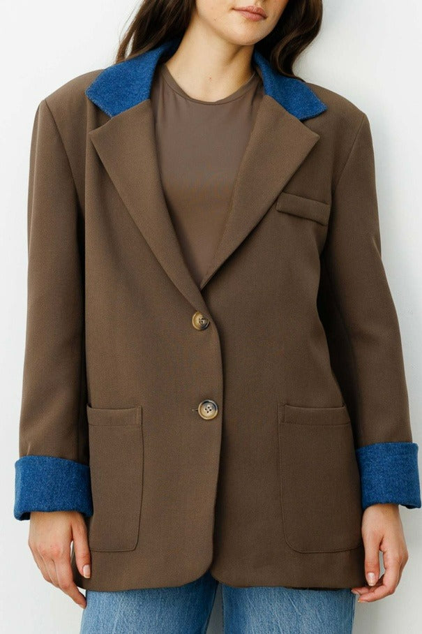 Kot Garni Detaylı Blazer Ceket
