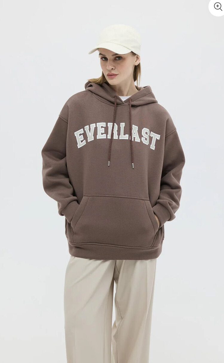 Şardonlu Baskılı Oversize Sweatshirt