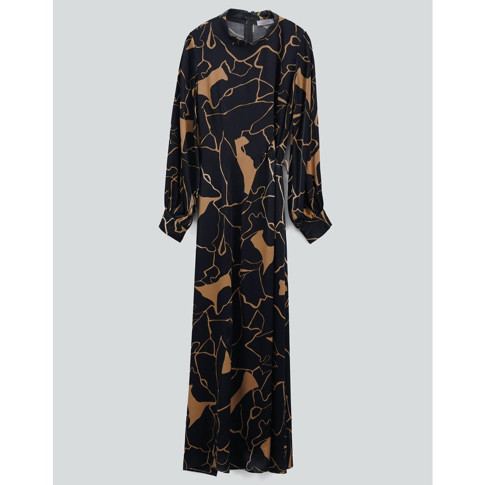 QOOQ Vio Elbise Kahve